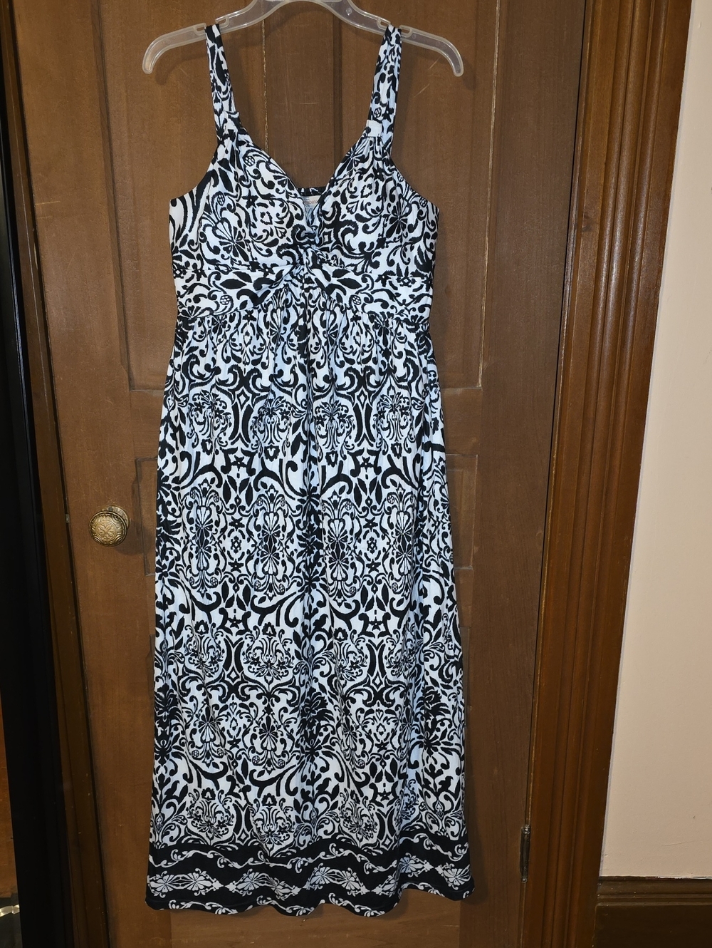 Black and White Patterned Maxi Dress - Classic Summer Style